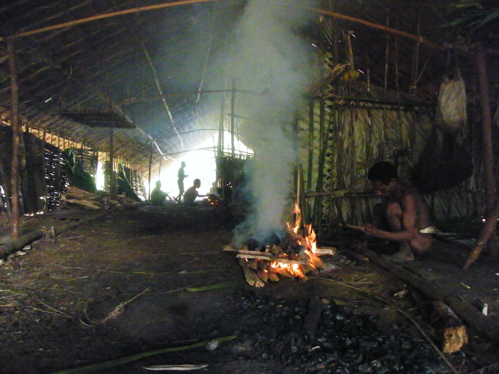 longue maison construite pour la fete du sagou longue maison construite pour la fete du sagou